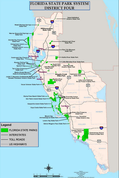 In-House Graphics-State-Parks-Map-All-Districts | Florida Department of